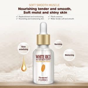 HOREC White Rice Whitening Serum Face Moisturizing Cream Anti Wrinkle Anti Aging Face Fine Lines Acne Treatment Skin Care 15ml